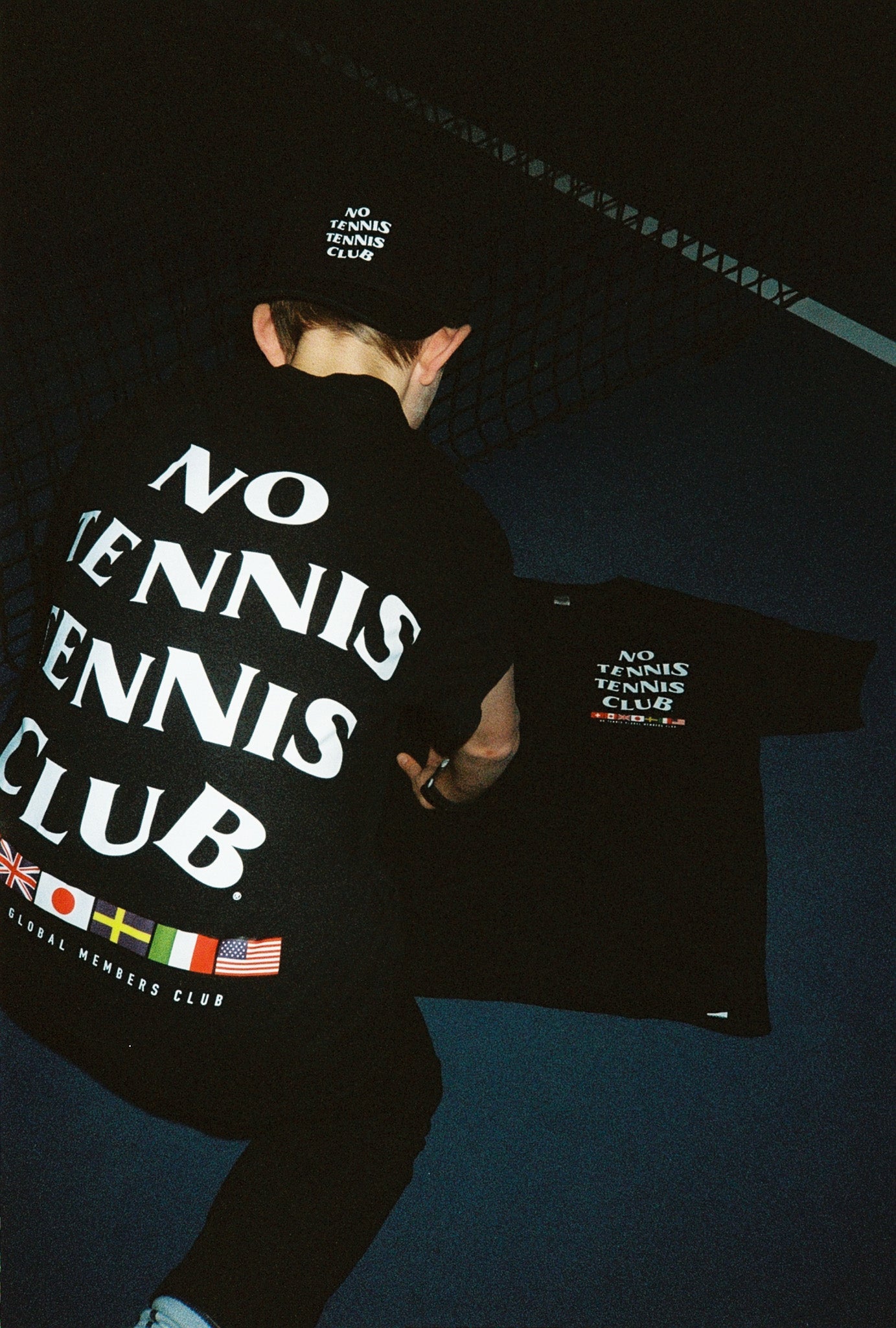 No Tennis Flag Tee Blk